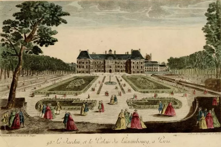 Le Jardin et le Palais du Luxembourg à Paris, 1799-1836, Bafset-Lachaussée (Imprimeur) © Bibliothèque Sénat