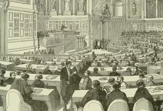 Séance au Luxembourg sur l'organisation du travail © Bibliothèque du Sénat 